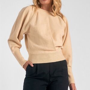 NWT Elan Cream Crew Neck Sweater Sz Medium